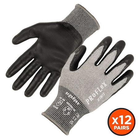 Ergodyne ANSI A7 Nitrile Coated CR Gloves 12-Pair, Gray, Size XXL 7072-12PR